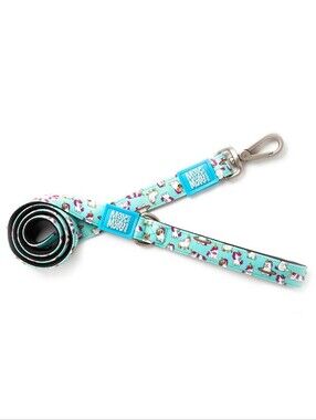 Max & Molly Unicorn Print Light Blue 4' Dog Or Cat Leash, NWT